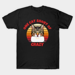 One Cat Short of Crazy T-Shirt